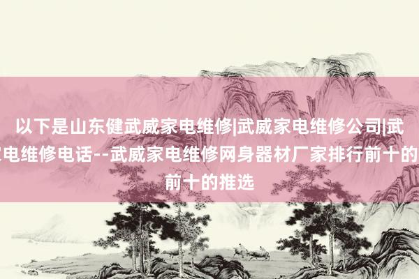 以下是山东健武威家电维修|武威家电维修公司|武威家电维修电话--武威家电维修网身器材厂家排行前十的推选